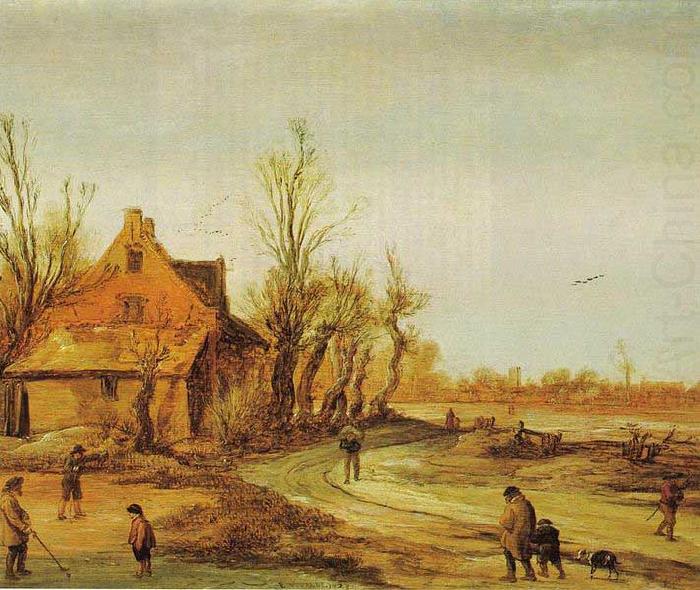 Esaias Van de Velde A Winter Landscape china oil painting image